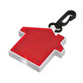 Red Light Up House Clip on Reflector
